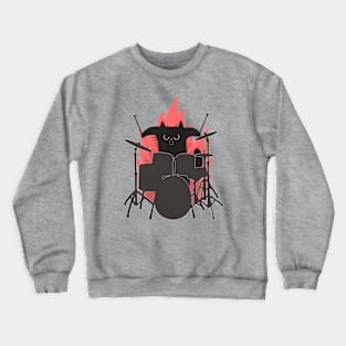 Drumming Cat Crewneck Sweatshirt